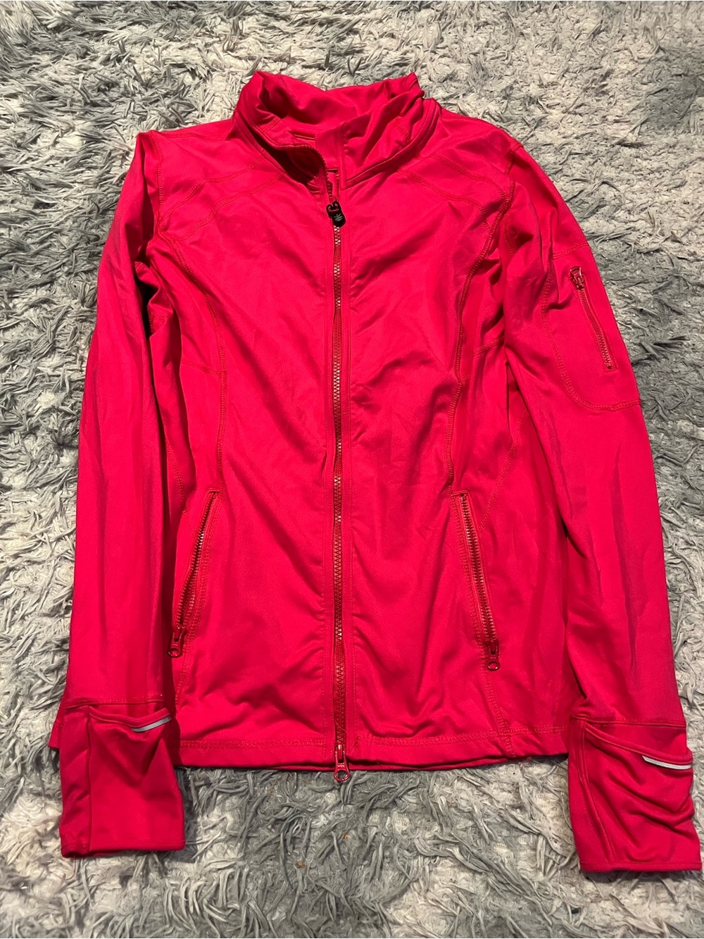 Women's Bright Pink Full-Zip Lightweight Jacket